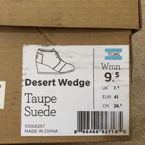 Toms Desert wedge- Taupe